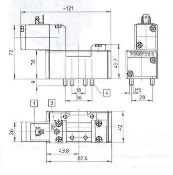 Unbekannt festo 115515 mvh-5/3g-1/8 b-vi magneetventiel