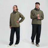 Rogelli Commuter Essential Regenpak - Zwart/Legergroen