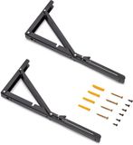 Emuca Set Opklapbare steunen set, lengte 303mm, Staal, Wit gelakt