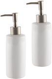 Luxury houseware Luxery Houseware Vanetta Zeepdispenser - Wit Keramiek - 20 cm - 400 ml