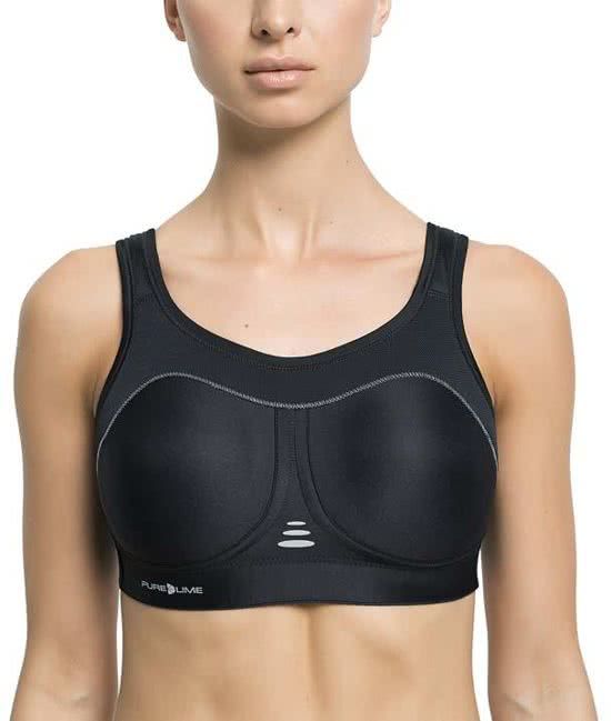 PureLime Compressie Sportbeha Zwart - maat 70H
