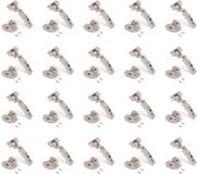 Emuca Lot van 20 volledig overlay scharnieren X91 met zachte sluiting en Euro vulplaatjes, Hoogte 0, Staal, Titanium