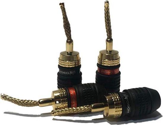 HOBO hifi SpeedLock Flex Pin - 4 stuks - Zwart