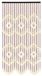 Unyqoos® Rideau de perles en bois 90 x 175 cm – Décoration de porte faite à la main en bambou et bois, 31 brins, beige/marron, moustiquaire et séparateurs de pièce