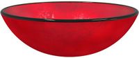 vidaXL Wasbak 42x14 cm gehard glas rood