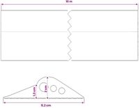 vidaXL Drempelprofiel voor garagedeur 112 x 20 mm 10 m EPDM-rubber