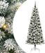 vidaXL Kunstmatige Hinged Kerstboom 300 LED's Groen en Wit 210 cm