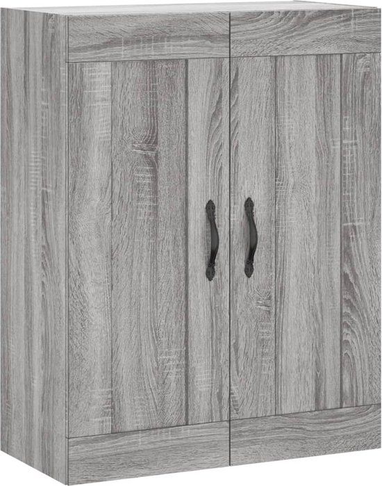 vidaXL Wandkast 69,5x34x90 cm bewerkt hout grijs sonoma eikenkleurig