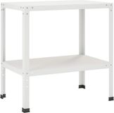 vidaXL - Planttafel - 80 x 50 x 80 cm - Gepoedercoat staal - Wit