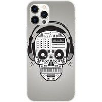Apple iPhone 12 Pro Max Skull music bedrukt siliconen hoesje