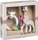 Sophie de giraf Sophiesticated Cadeauset - Baby speelgoed - Sophie de giraf & So Pure Colo'Rings - Kraamcadeau – Babyshower cadeau - 4-Delig