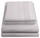 Luxe Linge de lit avec drap-housse et taies d'oreiller, Argent