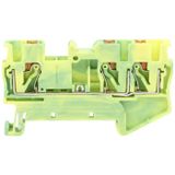 TRU COMPONENTS TC-JPT6-TW-PE Borne de passage 8.2 mm Connexion rapide 0.5 mm² 6 mm² Vert, Jaune 1 pièce