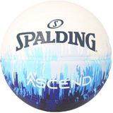 Spalding Ascend Basketbal Blauw/Wit Leer One Size