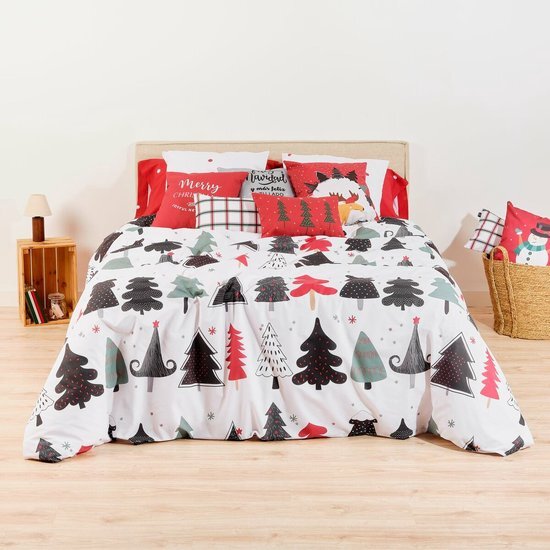 BL BELUM Belum Dekbedovertrek voor Kerstmis, 50% katoen, 50% polyester, dekbedovertrek met knopen Lappland 5, 140 x 200 cm