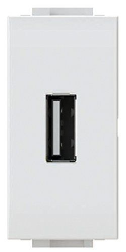 4Box 4B.N.USB-lader USB 2.1 ampère compatibel met Bticino Livinglight, 250 V, wit