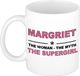 Bellatio Decorations naam cadeau mok - Margriet - Woman Myth Supergirl - koffiemok - 300 ml - collega - moederdag