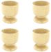 Fackelmann Set van 4 design eierdopjes van hout Wood Edition