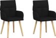vidaXL Eetstoelen 2 stuks Stof Zwart 60 x 56 x 93 cm
