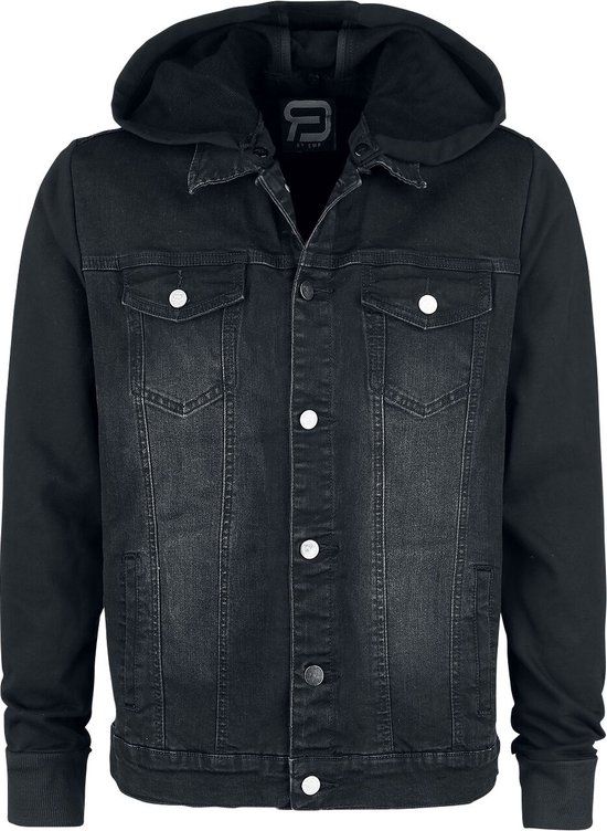 R.E.D. by EMP Rockabilly Spijkerjas met capuchon - Heren - 5XL - Zwart