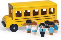 Mentari Schoolbus - 21,70X8,40X9,70Cm - Met 5 Speelfiguren