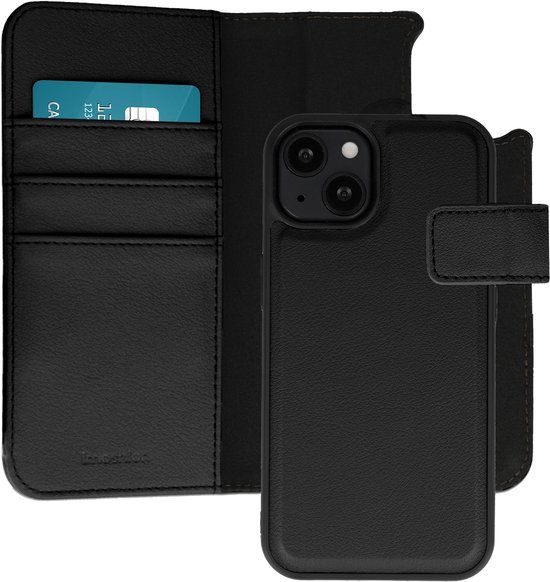 imoshion Hoesje - Geschikt voor Apple iPhone 13 - Uitneembare 2-in-1 Luxe Bookcase - Zwart
