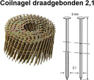Dutack Coilnagel 2,1x50mm ring draadgebonden verzinkt ring
