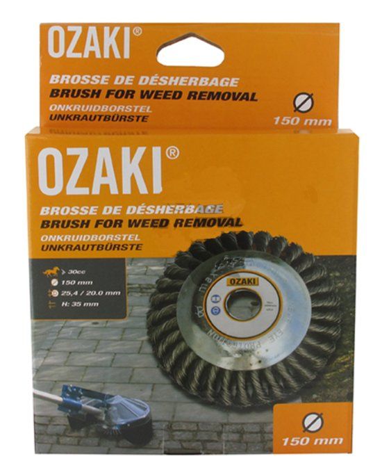 Ozaki Onkruidborstel (Ã˜ 150mm, H 65mm, boring 20/25,4 mm)