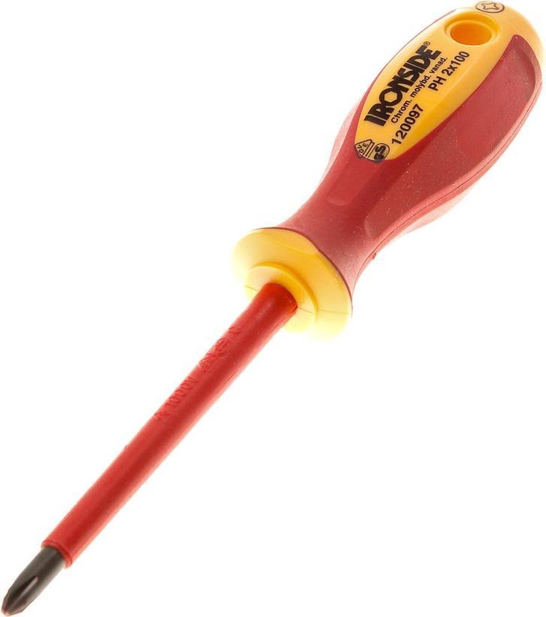 Ironside Schroevendraaier VDE PH2x100mm - 3394661200976