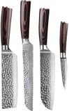 Shinrai Knives Japan Shinrai Knives - Gehamerde RVS Messenset - 4 Delig