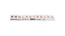 Aansluitrail Elektroplastische kleppen Aansluitrail 3P 63A 10mm2 vork (12mod.) 3F S12 3F-10 45.122