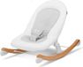 Unyqoos® Chaise à bascule pour bébé en bois avec dossier réglable et rembourrage en peluche - Blanc