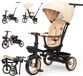 Buggy tricycle HM-618 7-in-1 pliable Inox khaki