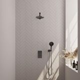 Brauer Gunmetal Carving Thermostatische Regendoucheset Inbouw