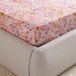 NOUS Living katoenen gebloemd hoeslaken (tot 25 cm) - roze
