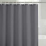Americanflat Douchegordijn, 100% polyester, waterdicht, met metalen ogen en 12 douchegordijnringen, effen, grijs, 180 x 188 cm