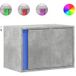 Tables de chevet murales avec lumières LED 2 pièces meuble de chevet table de nuit gris béton