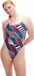 Speedo Womens Allover Digital Starback Zwempak - Rood/Blauw - Maat 36