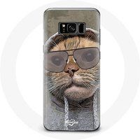 Maniacase Hoesje voor Samsung Galaxy S8 Kat met capuchon grappige foto Dieren