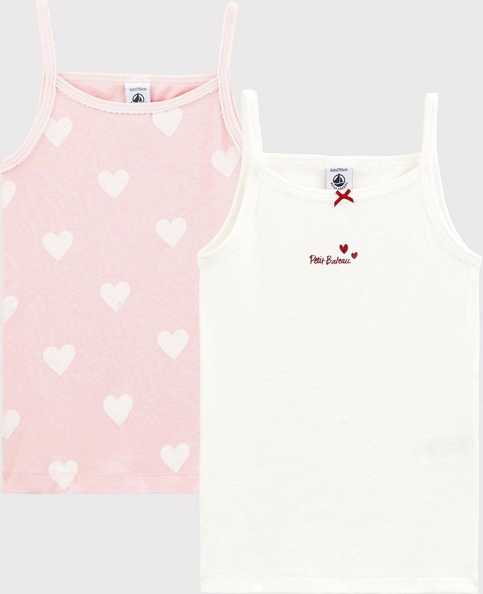 Petit Bateau Kinder Meisjes Onderhemd - Maat 128 - 3663708532258