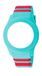 Watx&colors COWA3089 Mannen Polshorloge - Groene Siliconen Band, Blauwe/Multi/Rode Kast, Mineraalglas, Quartz Uurwerk, 5 ATM