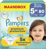 Pampers Premium Protection Maat 5+ - 80 Luiers - 12kg-17kg - Voordeelverpakking