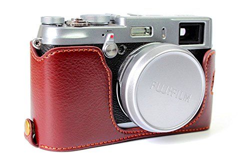 Zakao X100T Camera Case, Echt Lederen Half Bottom Opening Versie Holster Camera Case Met Hand Strap Beschermende Cover Tas Case voor Fujifilm Fuji X100 X100S X100T (Koffie)