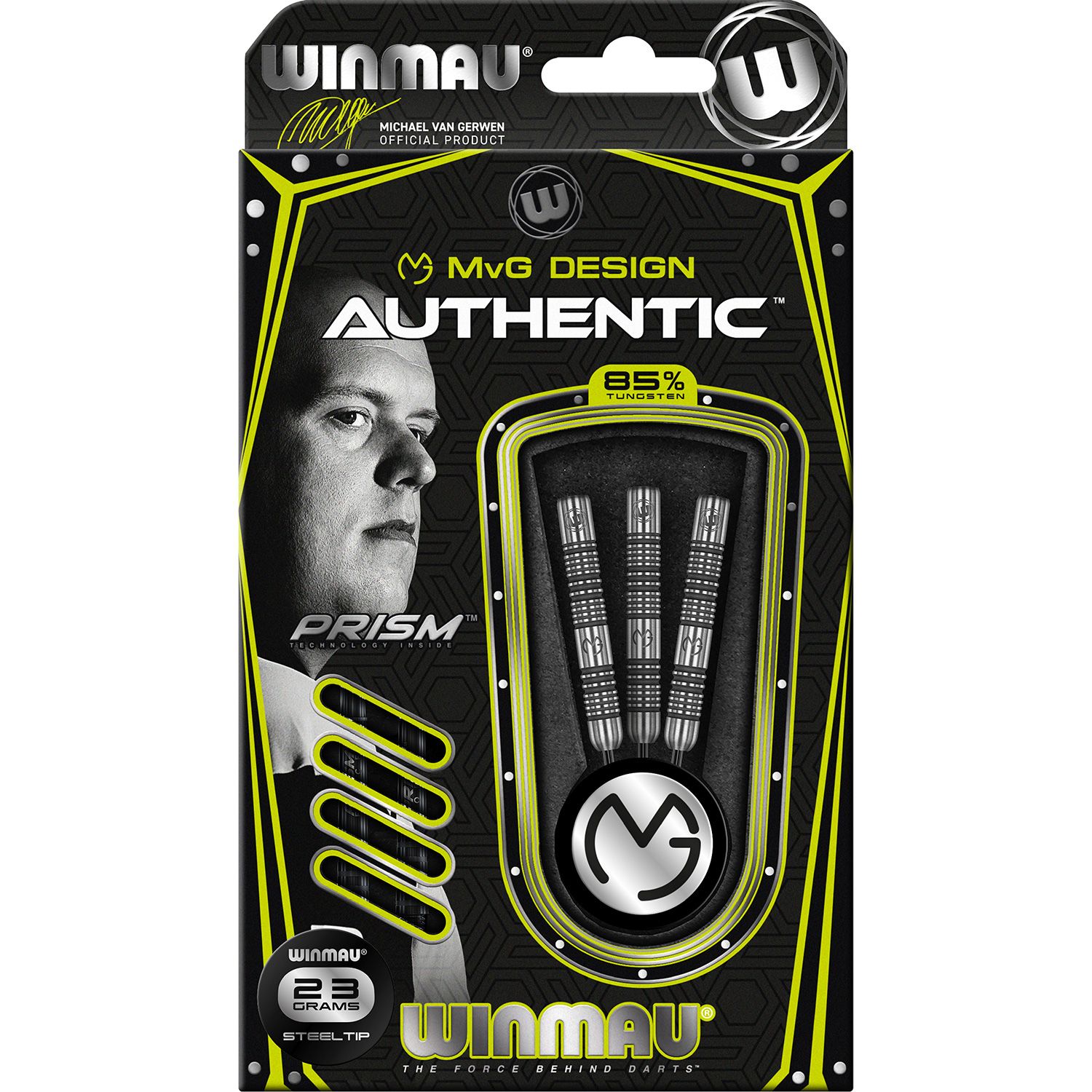 WINMAU Winmau Michael van Gerwen Authentic 85% tungsten steeltip dartpijlen - 23 gram