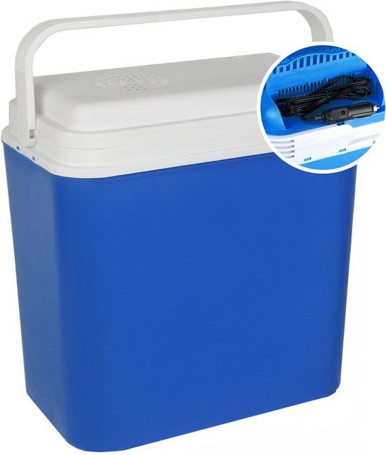Koelbox - 22 Liter - 12V - Blauw/Wit - Merkloos