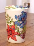 Eigenart - Teaeve Rustic Flower - Dubbelwandig - Theebeker - Bloemen