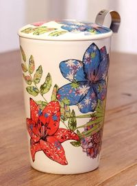 Eigenart - Teaeve Rustic Flower - Dubbelwandig - Theebeker - Bloemen