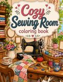Cozy Sewing Room Coloring Book