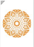 QBIX Mandala sjabloon - Kunststof A3 stencil - Kindvriendelijk sjabloon