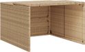 vidaXL Garage voor robotmaaier 86x90x52/57 cm poly rattan beige